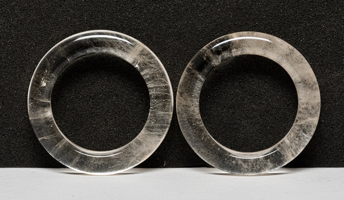Two Chinese Rock Crystal Bangles (1 of 9)