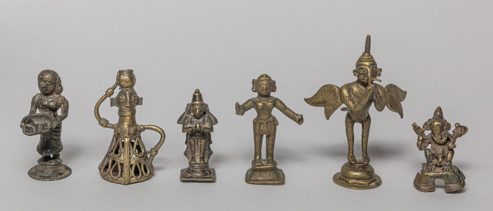 Large Set Antique Indian Bronze Buddha (1 of 10)