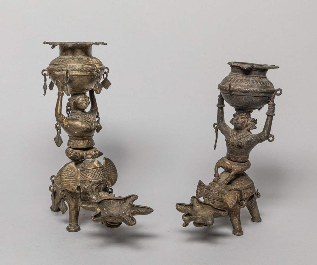 Set Indian Antique Bronze Buddha (1 of 9)