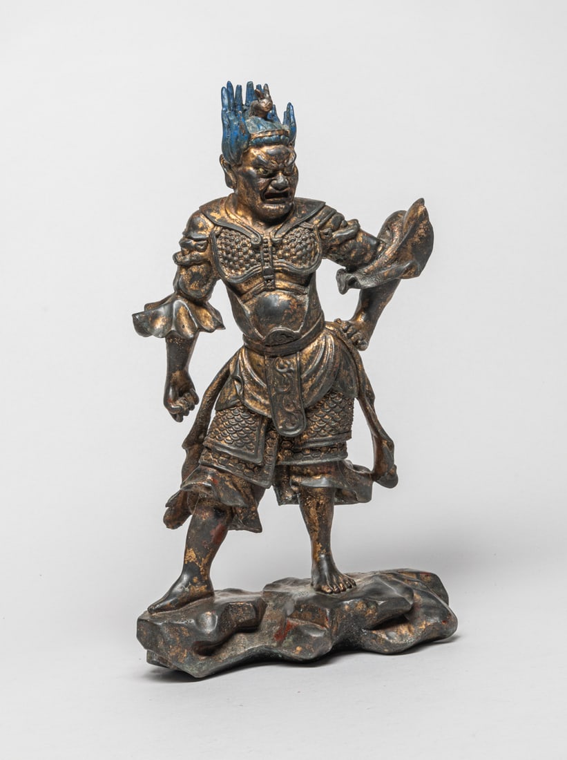 Chinese Painted Bronze Large Sculpture (1 of 13)