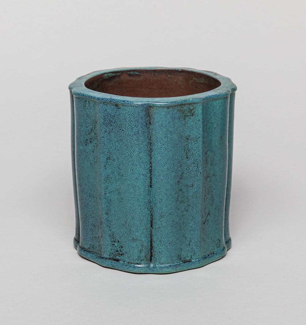 Chinese Glazed on Zisha Brush Pot (1 of 11)