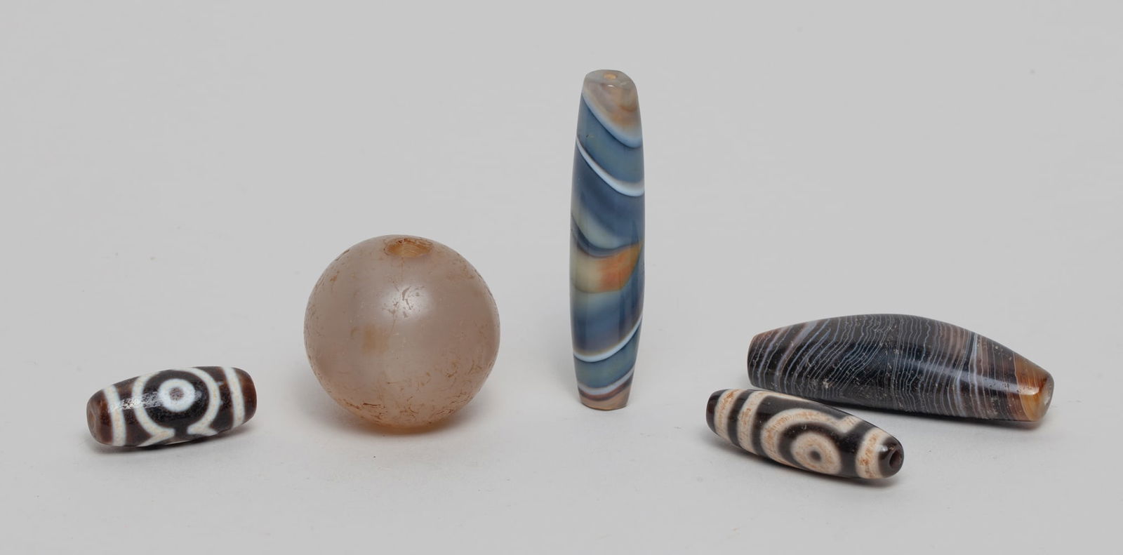 Chinese/ Tibetan Dzi & Agate Beads (1 of 10)