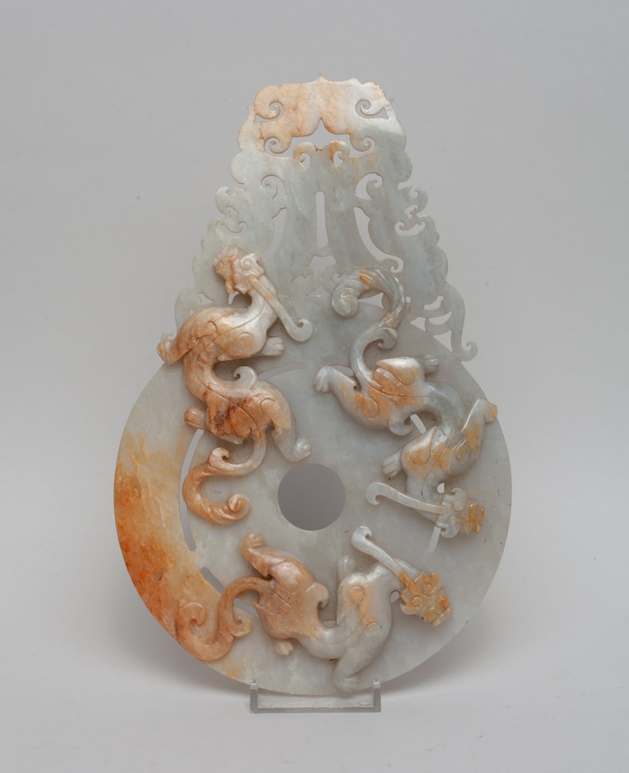 Large Chinese Russet Jade Bi (1 of 10)