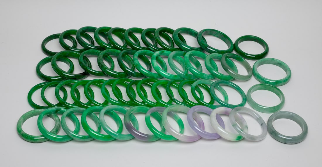 Estate Chinese Color Stone Bangles (1 of 12)