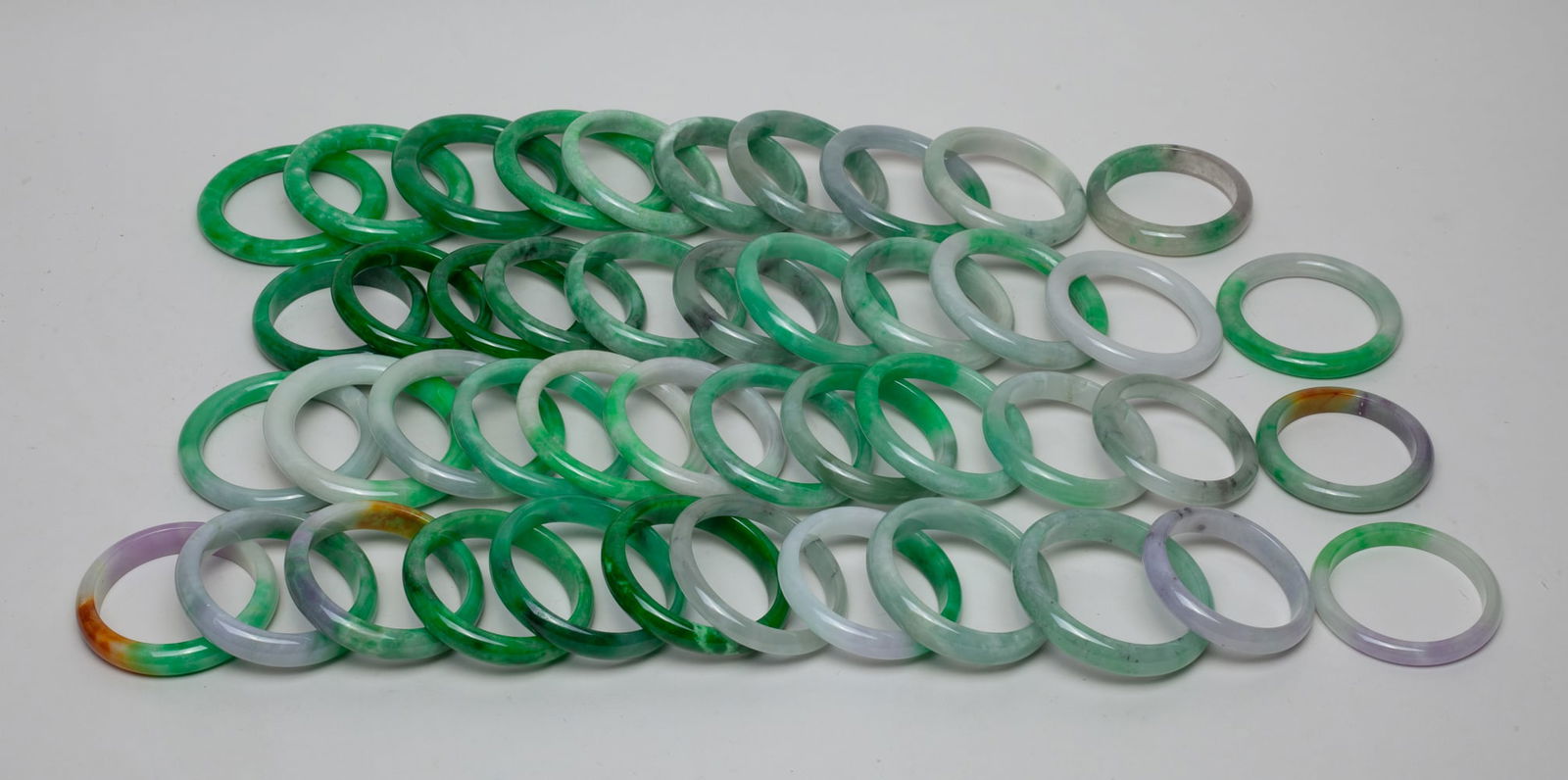 Estate Chinese Color Stone Bangles (1 of 14)