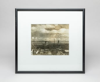 B & W Sepia Photograph, Cityscape of SF