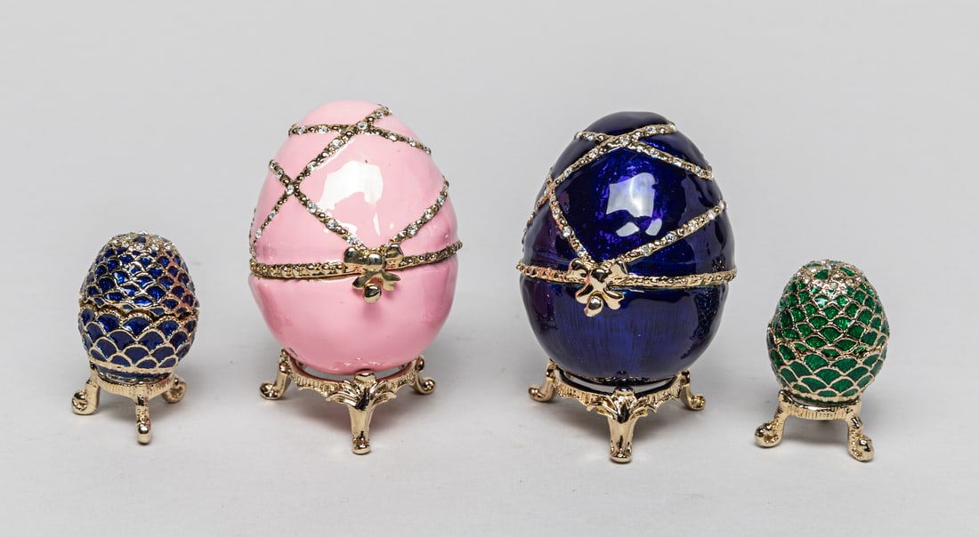 Collectible Enameled Egg Sculptures (1 of 8)