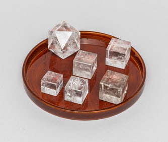 Mid-century Rock Crystal Decors