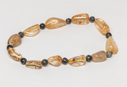 West Asian Rock Crystal Necklace Chunk Beads