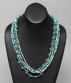 Zuni Fetish Turquoise Like Necklace