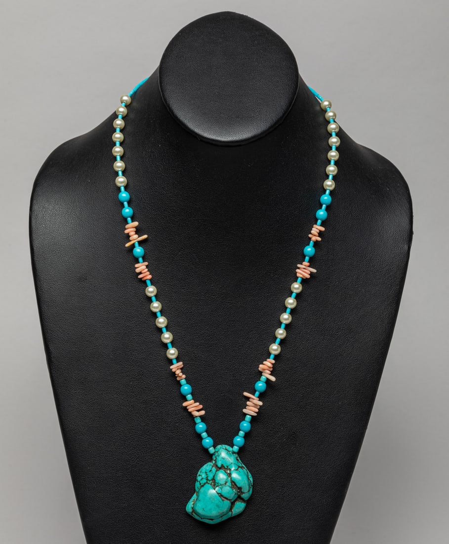 American Indian Zuni Type Necklace (1 of 8)