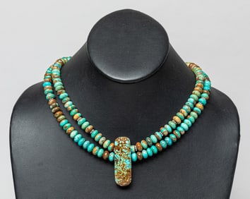 Zuni Type Turquoise Like Necklace