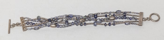 Vintage Silver & Amethyst Bracelet