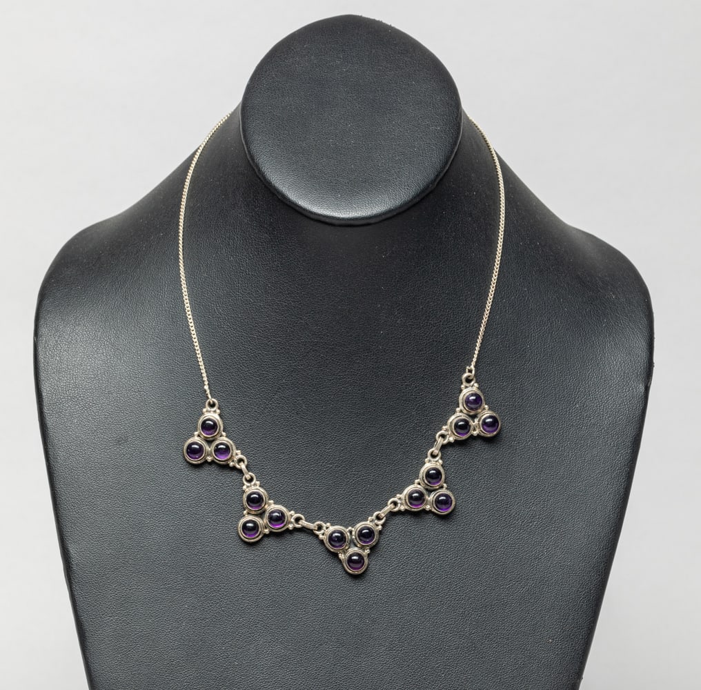 Vintage Sterling & Amethyst Necklace (1 of 8)