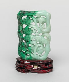 Lg Chinese Jade Carved Plaque