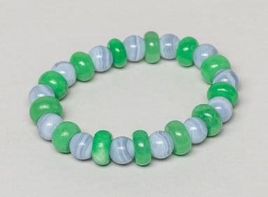 Chinese Jade & Agate Bracelet Beads
