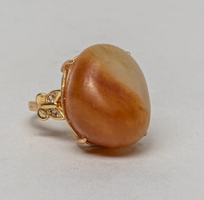 Chinese Russet Jade Ring