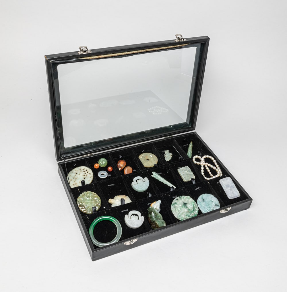 Vintage Chinese Jade, Cameo agate Jewelry (1 of 11)