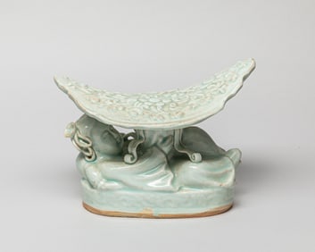 Chinese Pale Celadon Porcelain Pillow