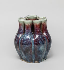 Chinese Flambe Glazed Porcelain Vase