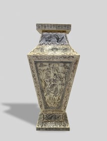 Large Chinese Export Bone Vase