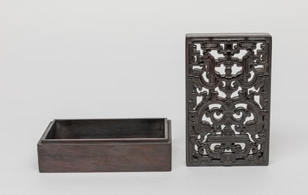 Chinese Wood Carved Jewelry Box