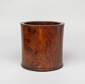 Chinese Wood Brush Pot