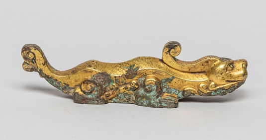 Chinese Gilt Bronze Paper Weight