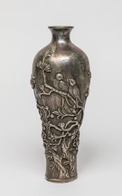 Chinese Silver Plated Vase