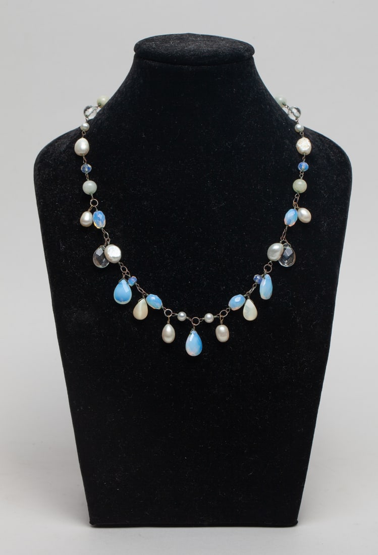 Sea Pearl & Opal Necklace (1 of 9)