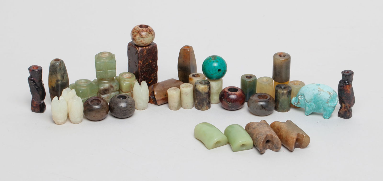 Estate Chinese Jade & Stone Beads (1 of 18)