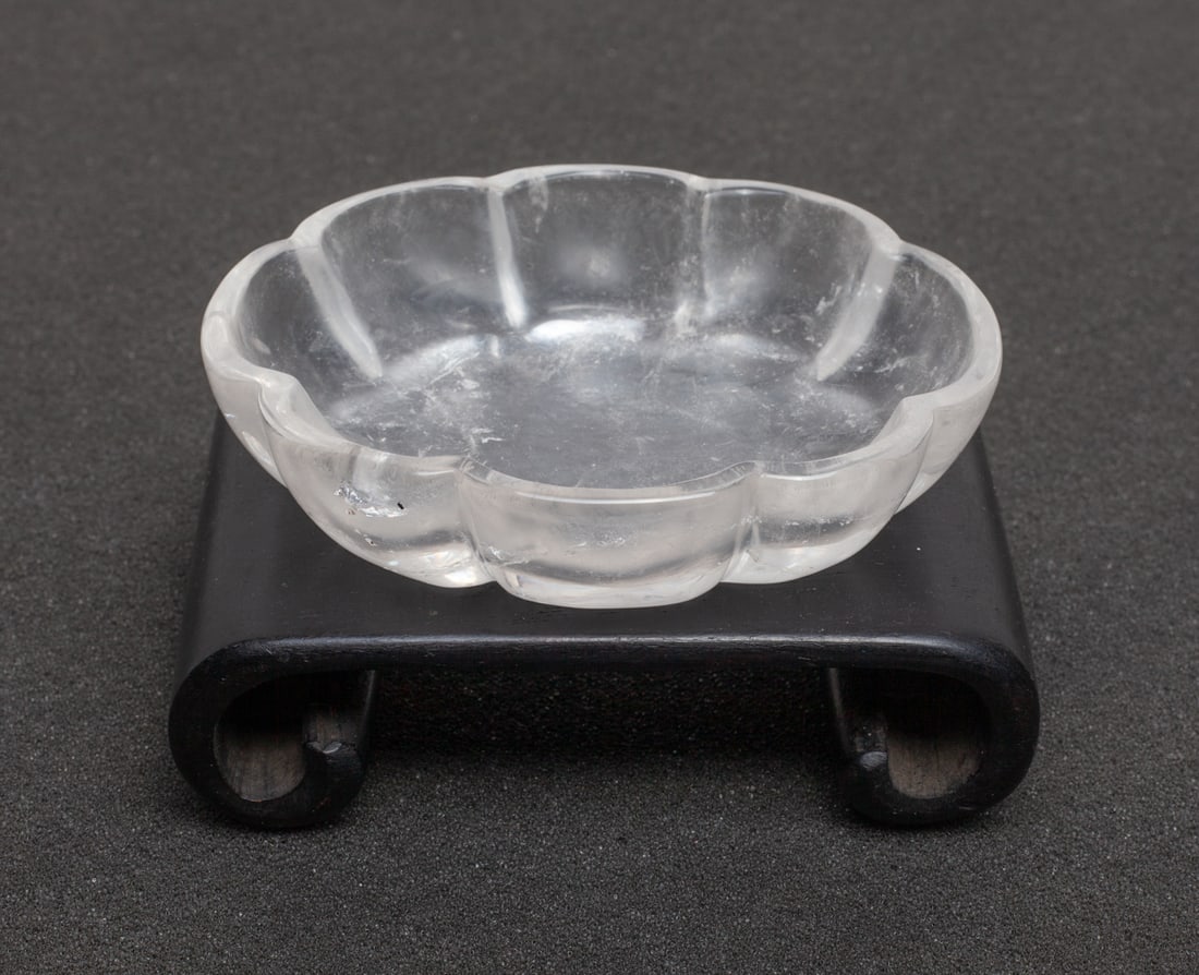 Chinese Rock Crystal Brush Washer w/ Stand (1 of 7)