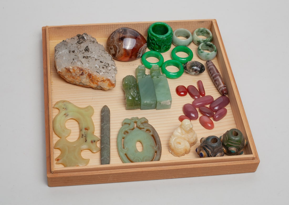 Estate Chinese Jade, Gemstone & Beads (1 of 15)