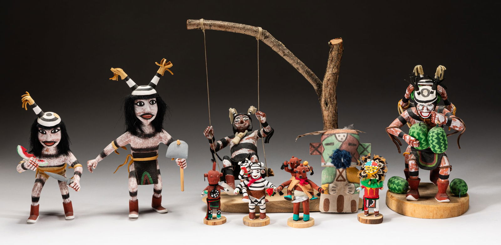 American Indian Painted Wood Figures (1 of 17)