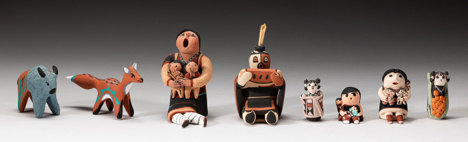 American Indian Painted Pottery Figures (1 of 11)