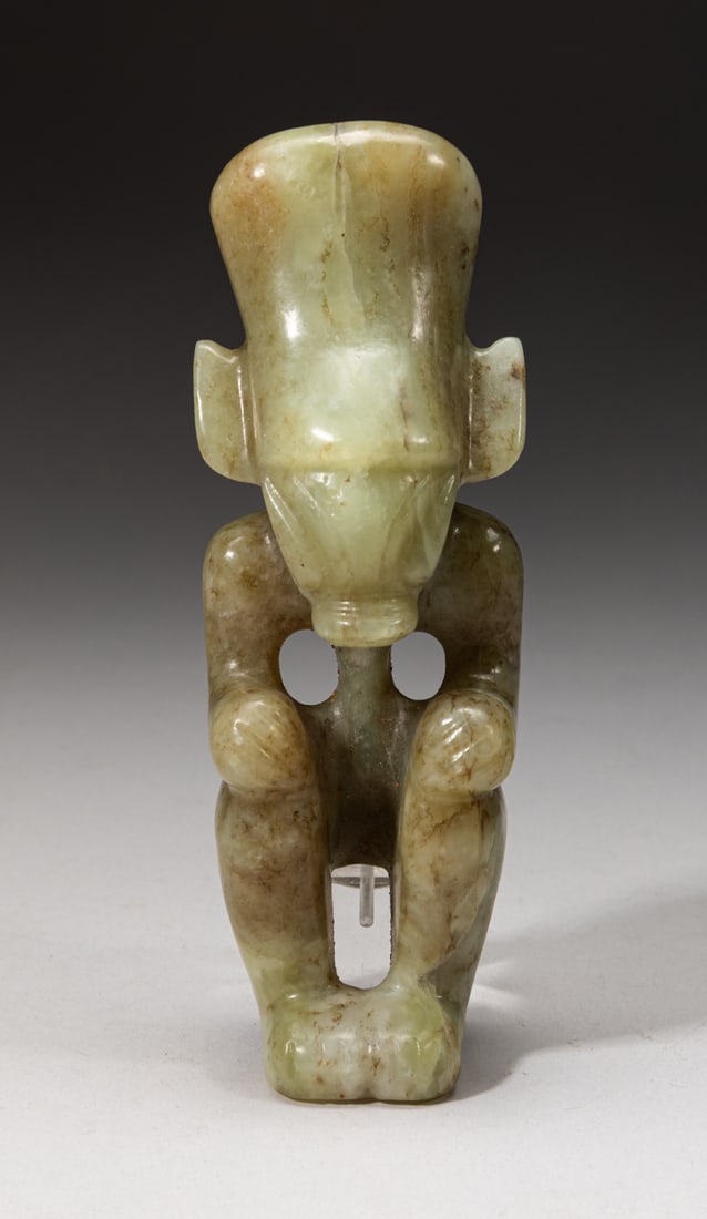 Tall Chinese Jade Carved Figure (1 of 10)