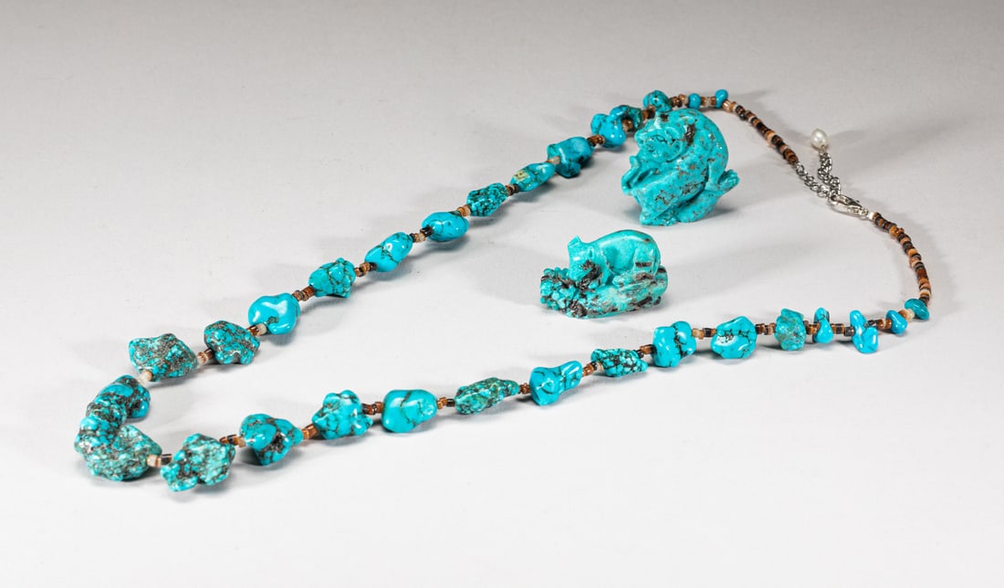 American Indian Type Turquoise Carvings (1 of 10)