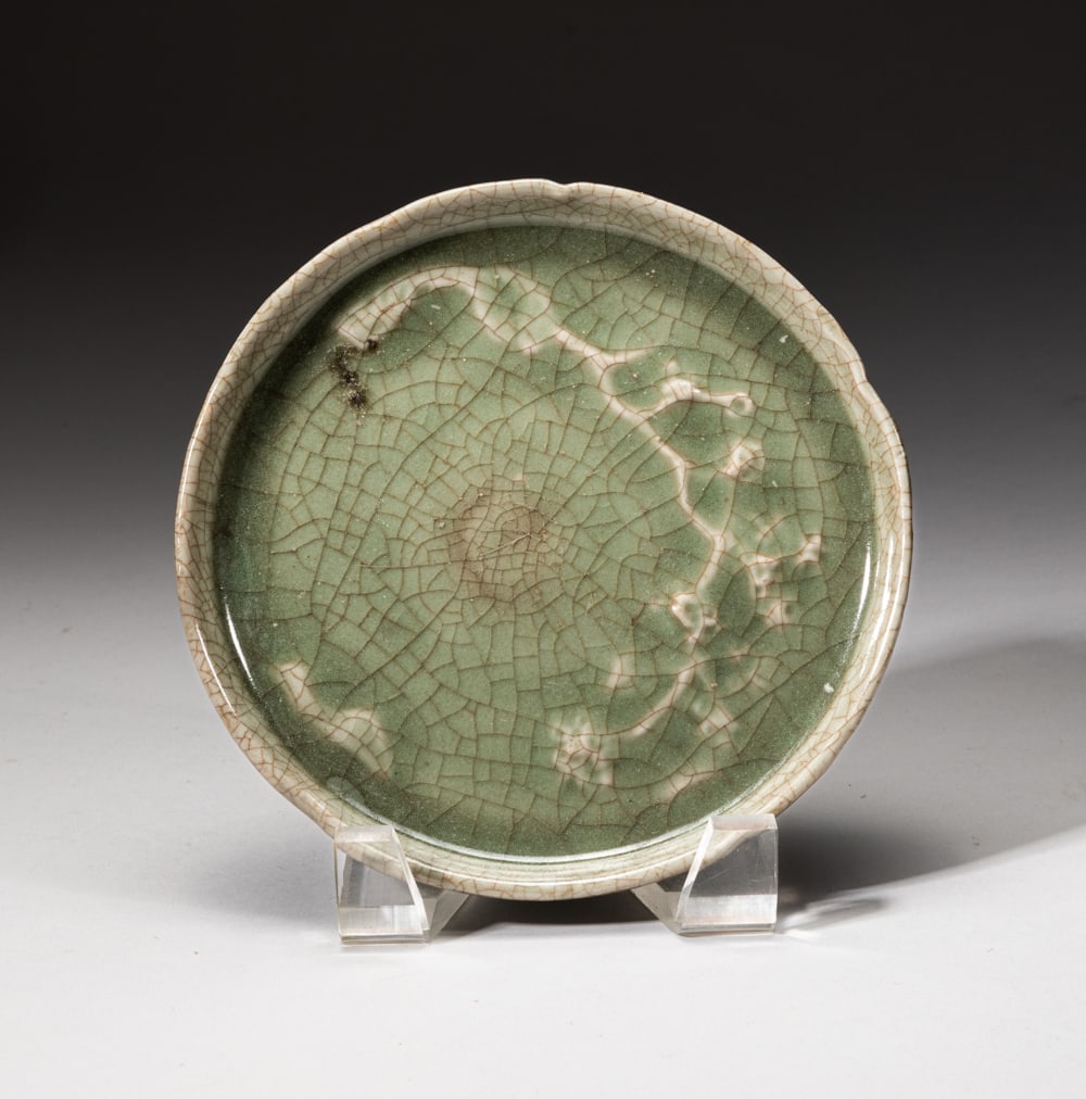 Korean Celadon Glazed Porcelain Plate (1 of 9)
