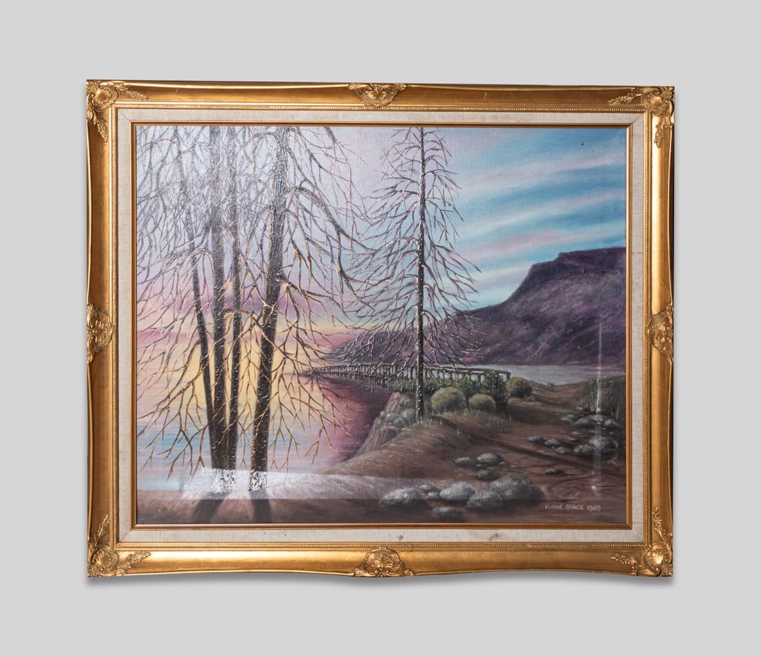 Lg Vintage Framed Oil Painting (1 of 6)