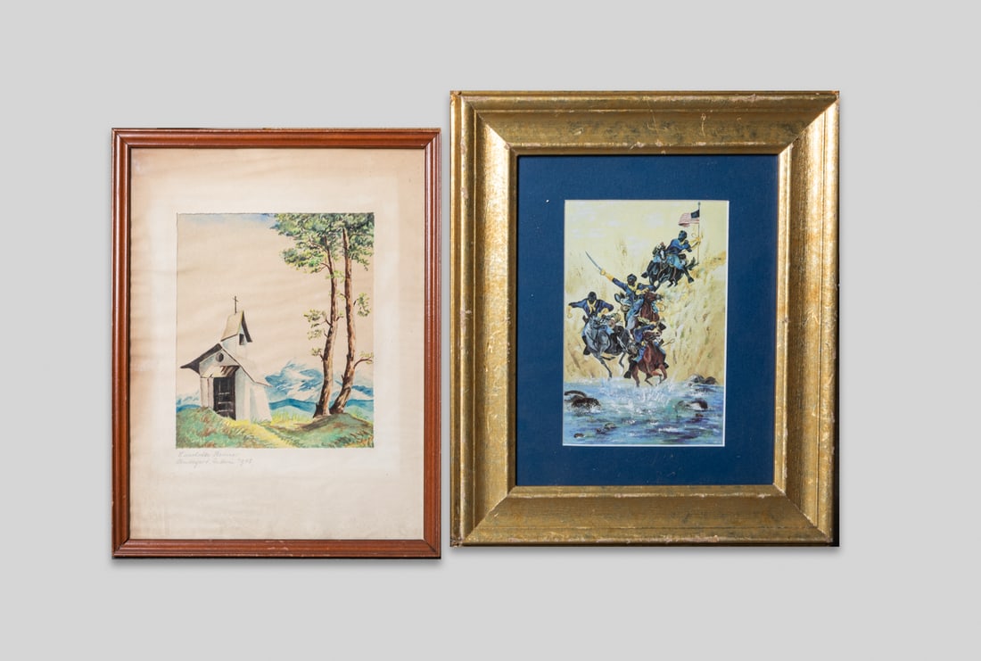 Two Vintage Art Wall Hangings (1 of 7)