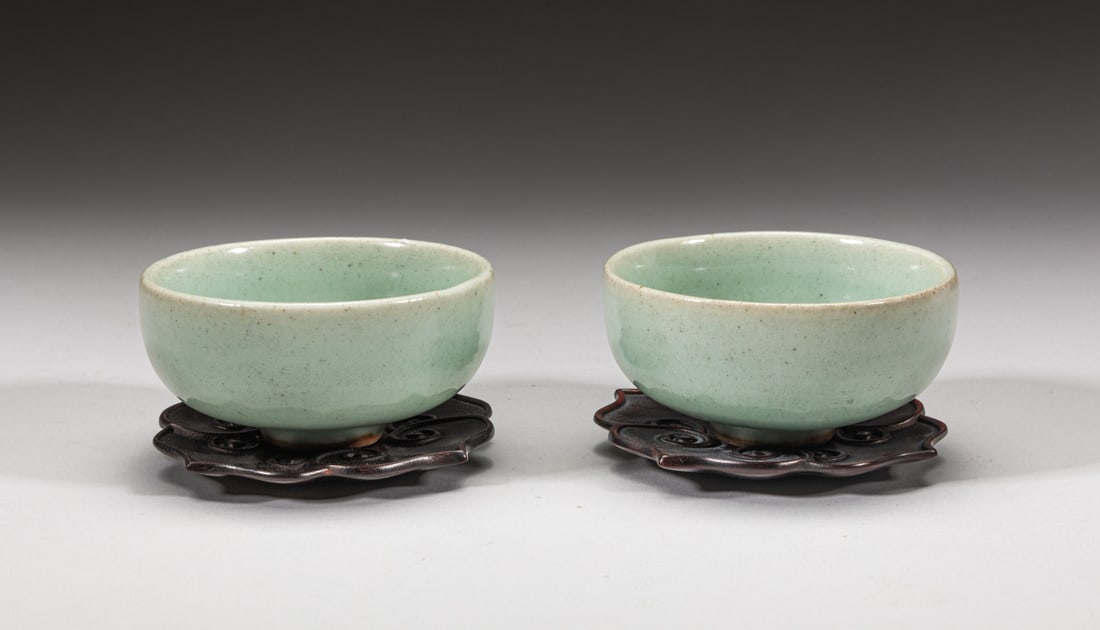 Two Chinese Longquan Porcelain Tea Cups (1 of 9)