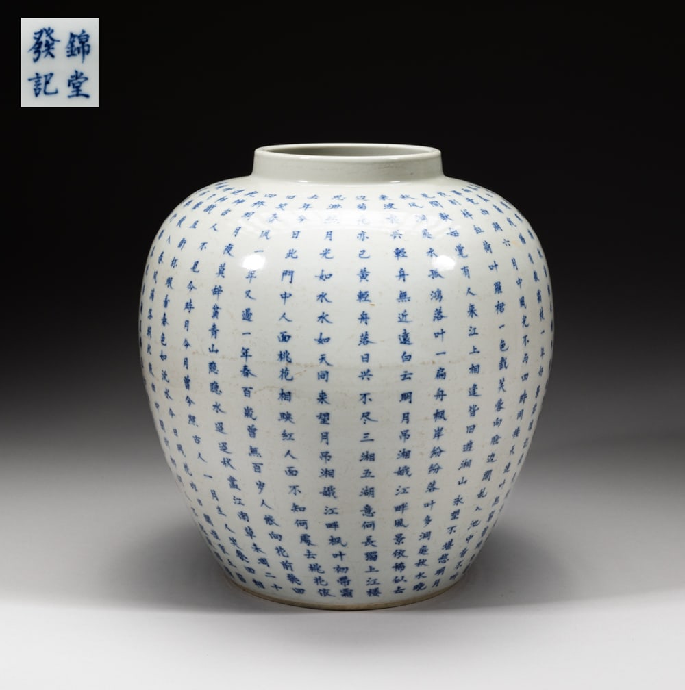 Lg Chinese Export Porcelain Jar (1 of 11)