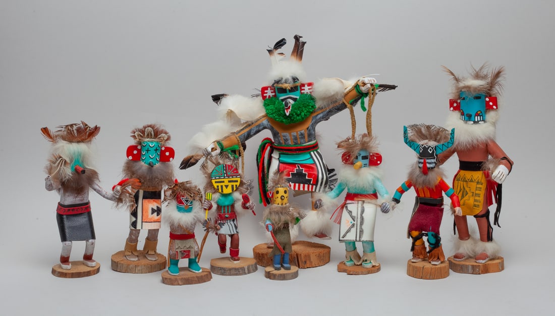 Box of Kachina Wood Dolls (1 of 11)