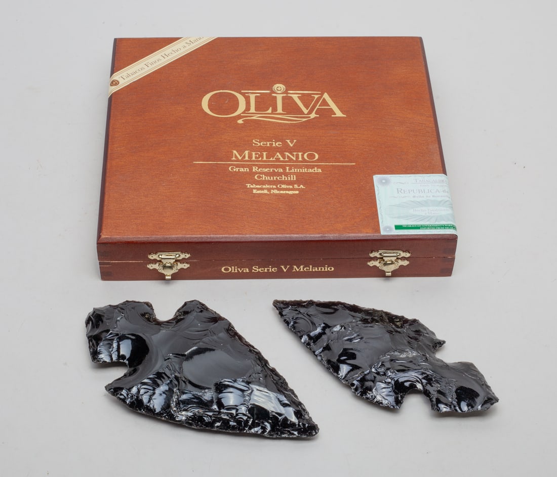 Two Large American Indian Type Obsidian (1 of 9)