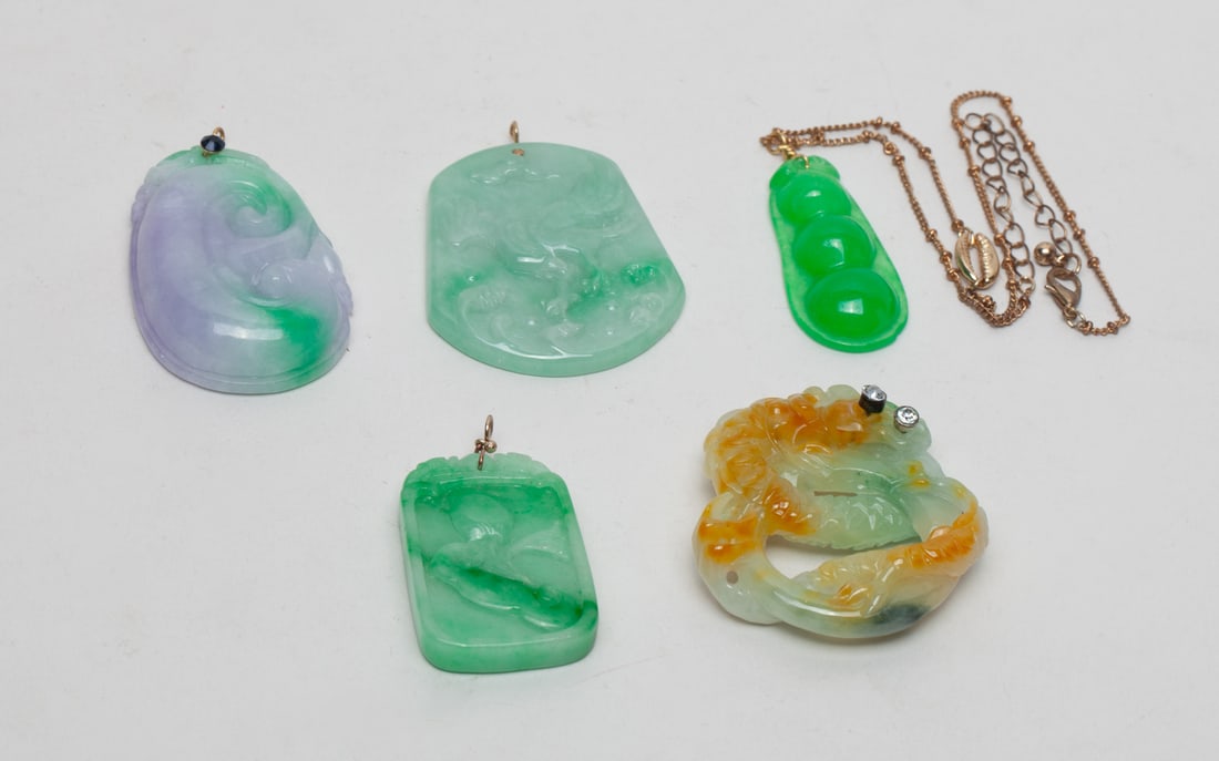 Estate Chinese Jade/ Color Stone Carvings (1 of 15)