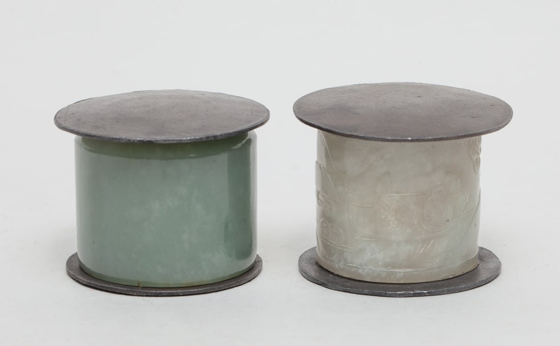 Two Chinese Jade Carved Thumb Rings (1 of 17)