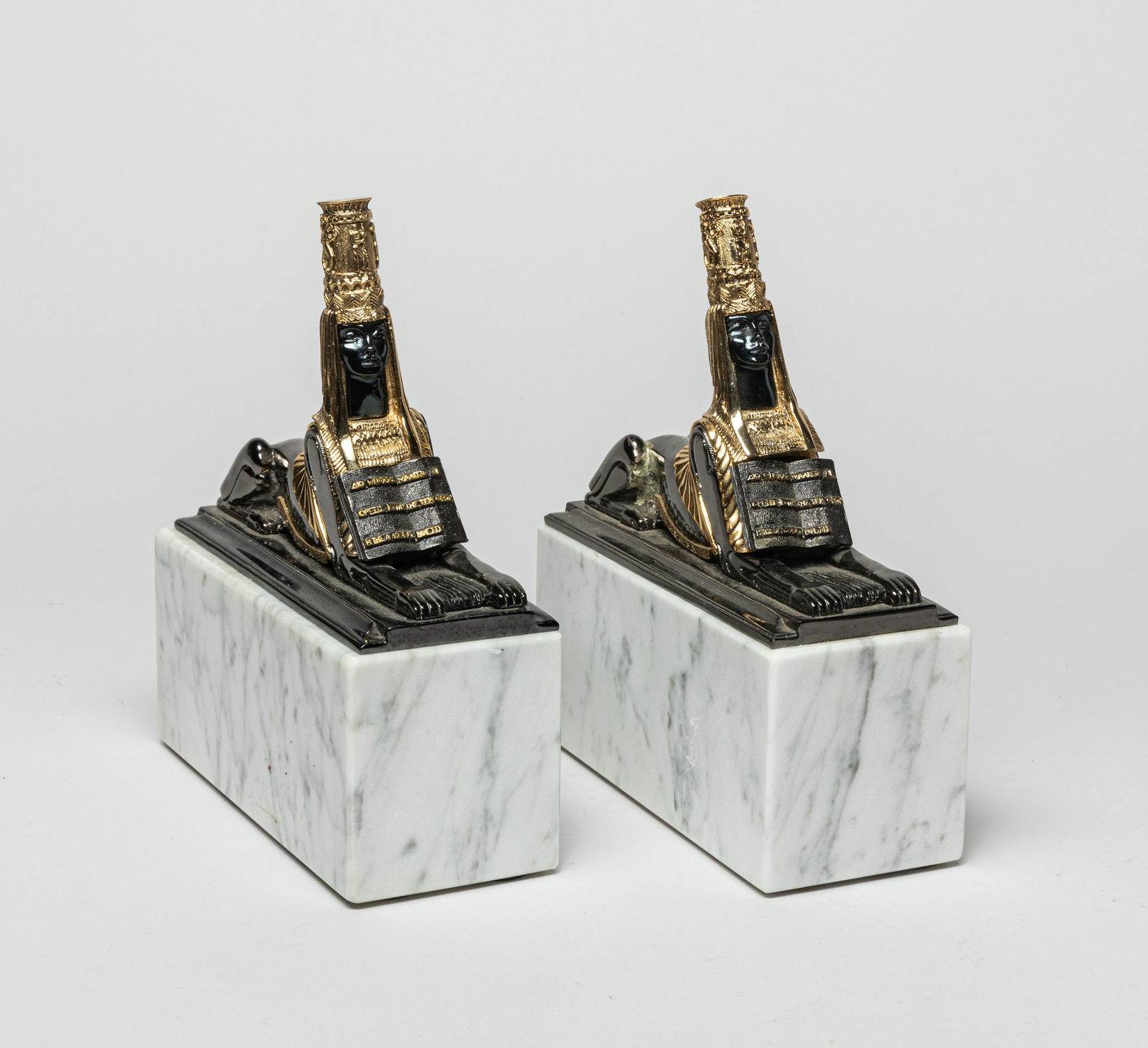 Two Marble & Metal Book Ends (1 of 8)