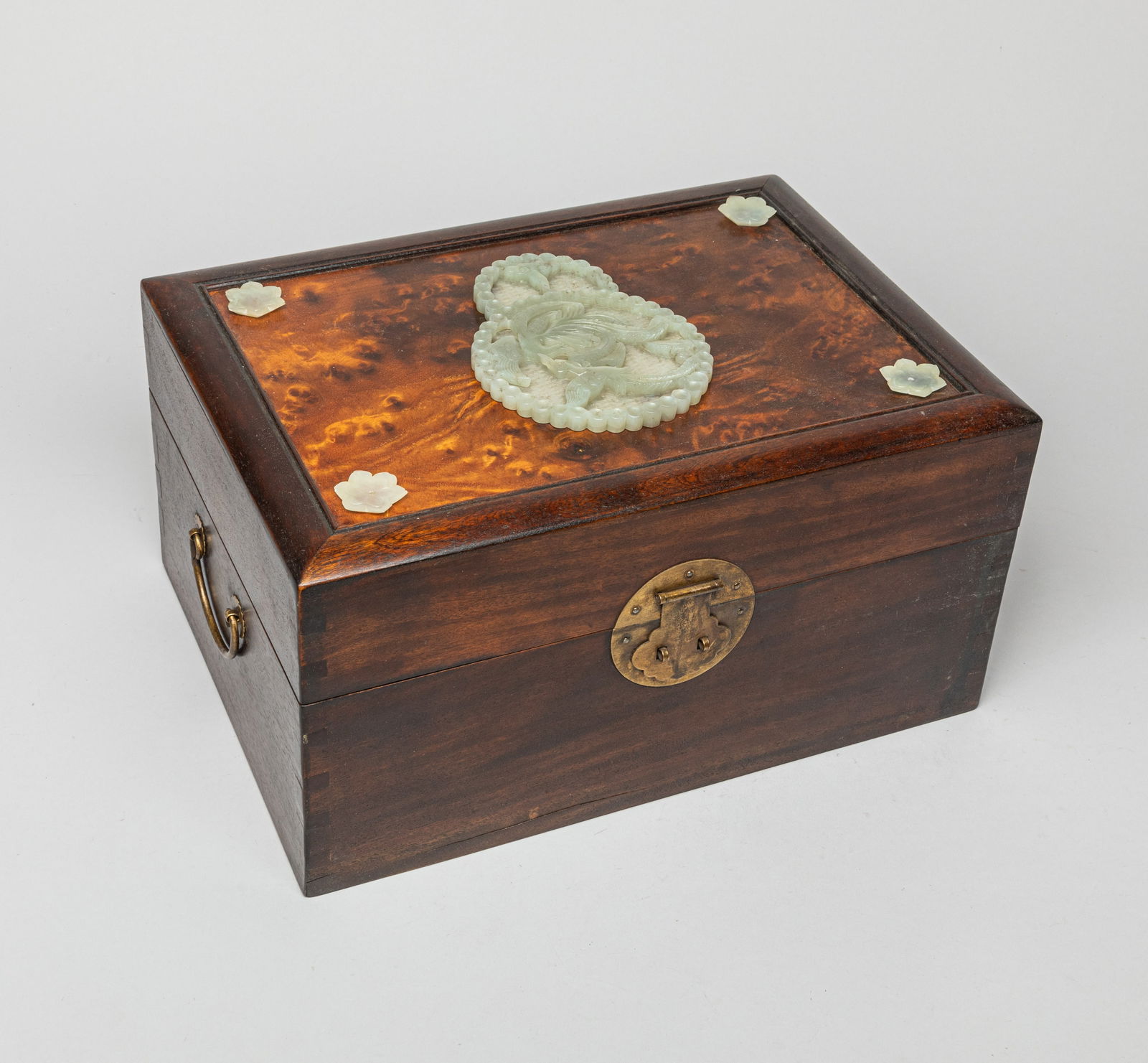 Large Chinese Jade & Wood Box (1 of 15)