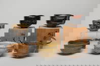 Vintage Japanese Stoneware Tea Bowls