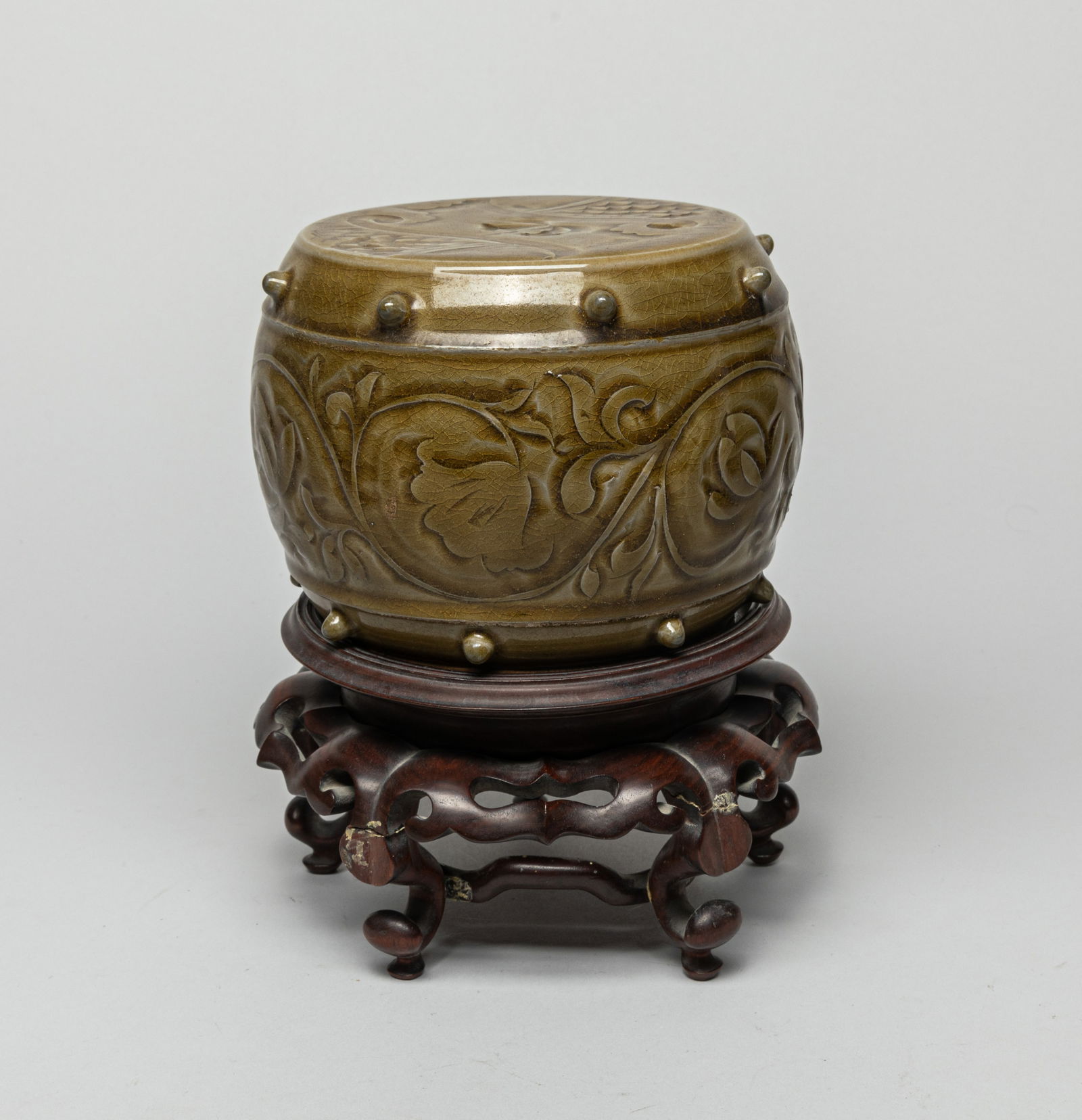 Chinese Yaozhou Porcelain Drum Sculpture (1 of 10)